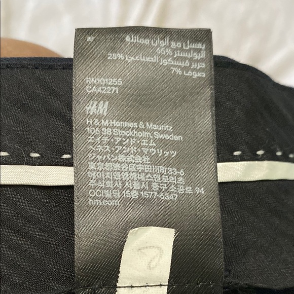 Men's H&M Slim Fit Navy Blue Pants - Picture 8 of 8